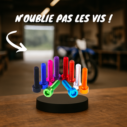 vis alu récupérateur de fluide de couleur au choix